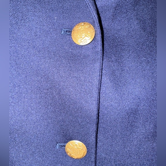 J crew women’s schoolboy blazer- size 2- navy blue- gold lining - Picture 3 of 5